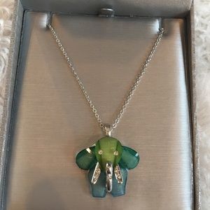 Stone elephant necklace